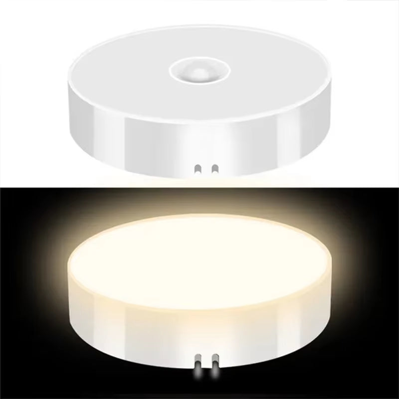 Rechargeable Motion Sensor LED Night Light - Effortless Wireless Illumination for Cabinets, Wardrobes, and Staircases