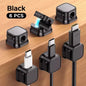 6-Piece Set of Adjustable Magnetic Cable Clips - Innovative Desk Cable Organizer for Efficient Cable Management