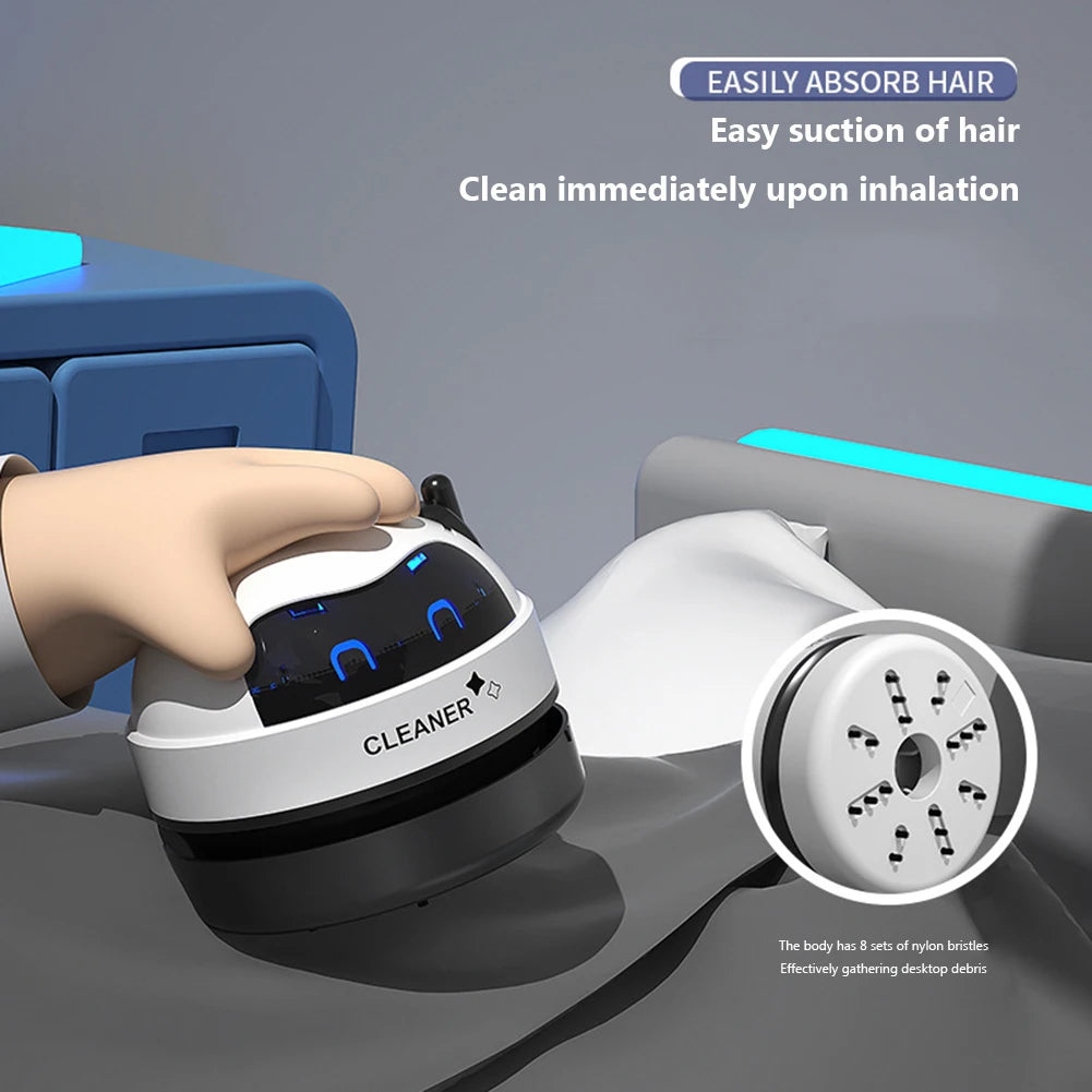 Mini Portable USB Rechargeable Vacuum Cleaner - Effortlessly Clean Your Desk and Pet Hair with Detachable Nozzle