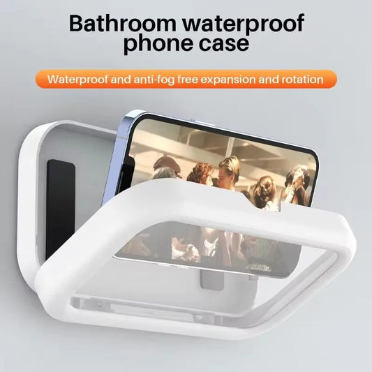 Innovative Waterproof Adjustable Shower Phone Wall Mount Holder for Convenient Bathroom Use