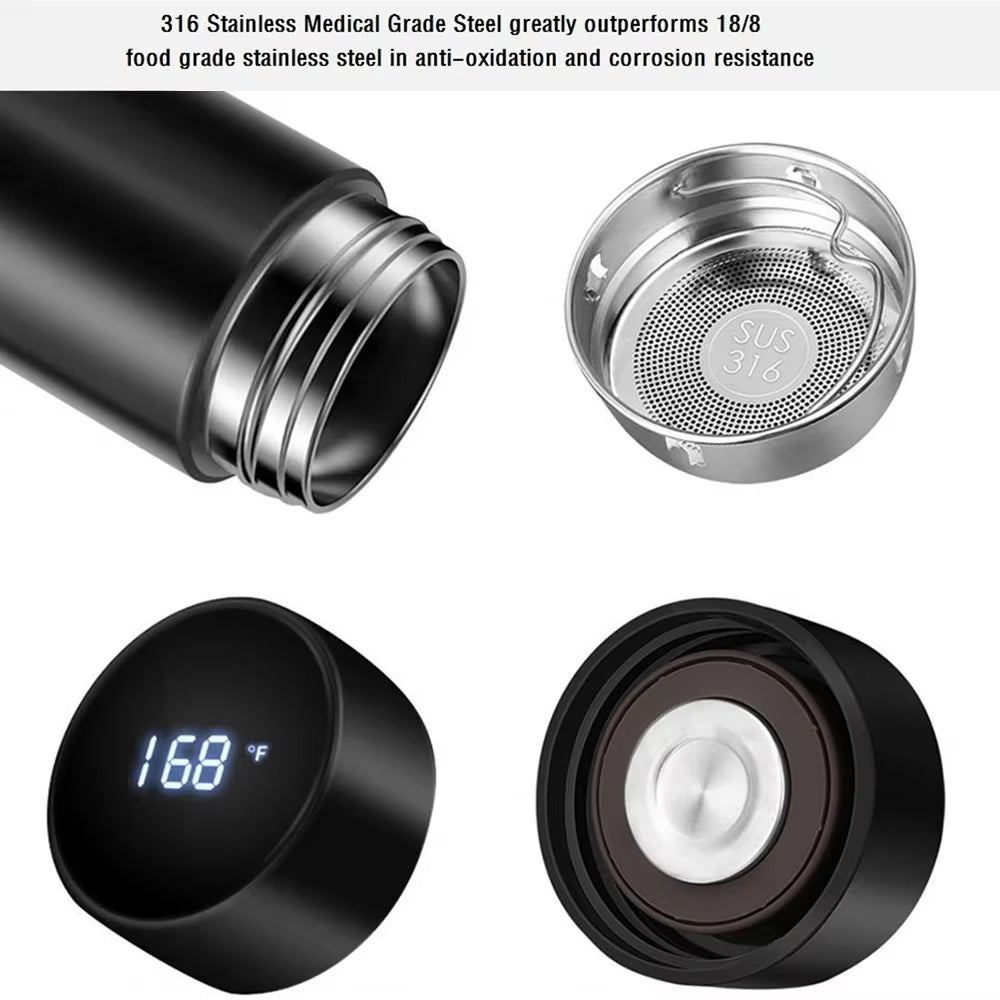 Premium 500ml Digital Thermos Bottle with 304 Stainless Steel Construction and Advanced Temperature Display