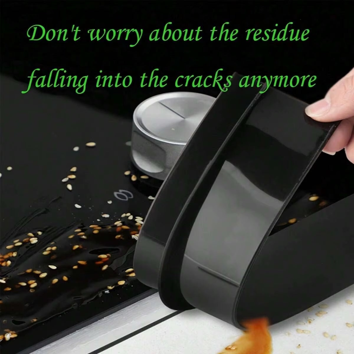 Transform Your Kitchen with Our Premium Silicone Gap Strip - The Ultimate Anti-Oil and Anti-Stain Solution for Your Gas Stove!