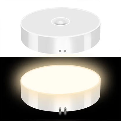 Rechargeable Motion Sensor LED Night Light - Effortless Wireless Illumination for Cabinets, Wardrobes, and Staircases