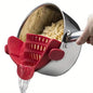 Versatile Adjustable Silicone Clip-On Strainer: The Essential Handheld Drainer for Effortless Cooking