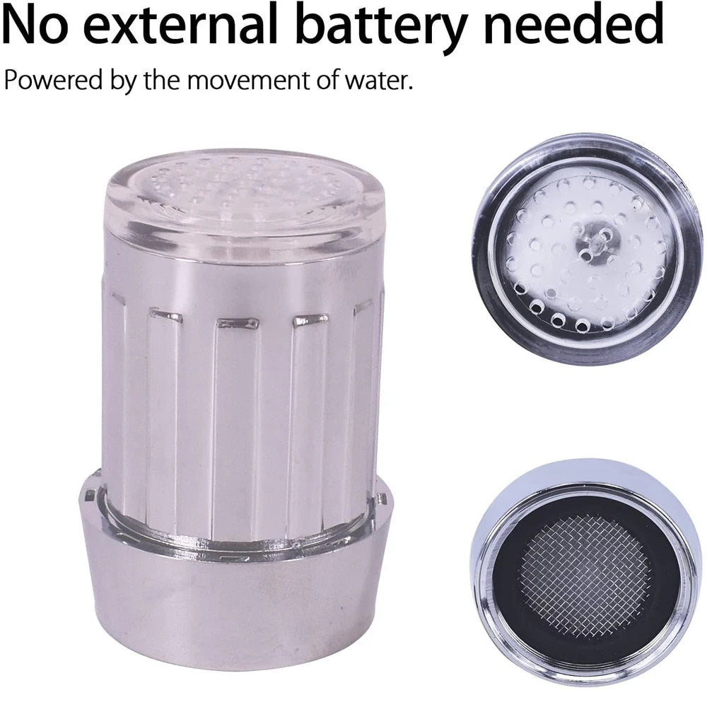 Transform Your Water Experience with the 7-Color LED Faucet Aerator for Kitchen and Bathroom