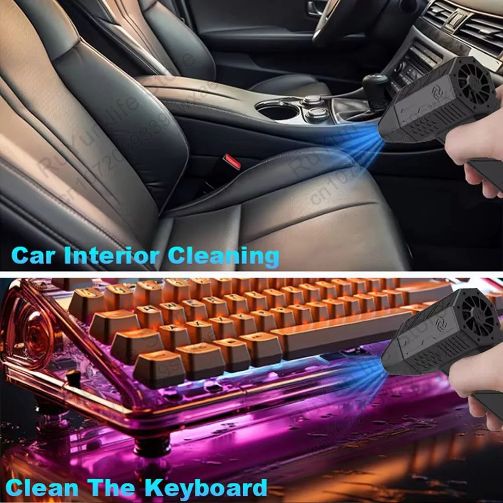 Caer Mini Turbo Jet Fan Electric Air Duster - High-Performance Cleaning Tool with Adjustable Speed Settings for Automobiles and Electronics