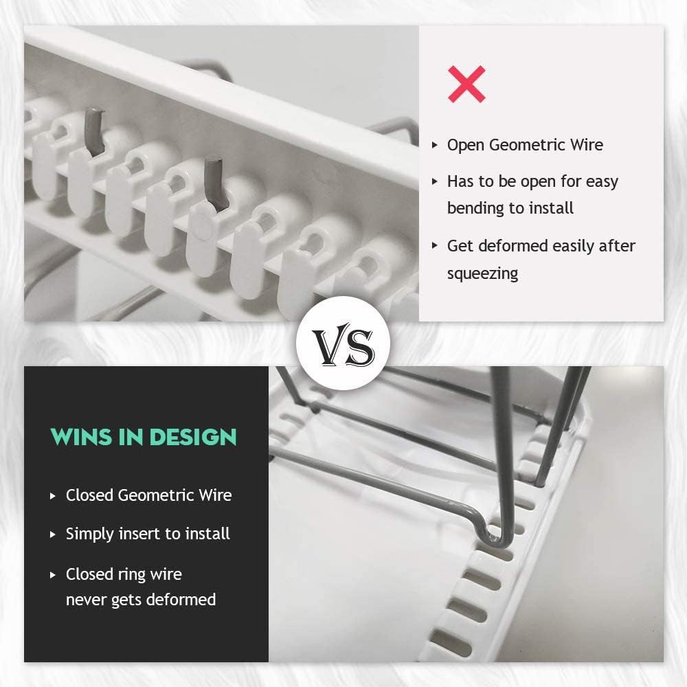 Adjustable Bakeware and Pot Lid Organizer Rack, Suitable for Cookware, Cake Molds, Cutting Boards, and Mats, Model GS02SS, Dimensions: 7.7'' Deep x 12.6'' to 21.5'' Wide