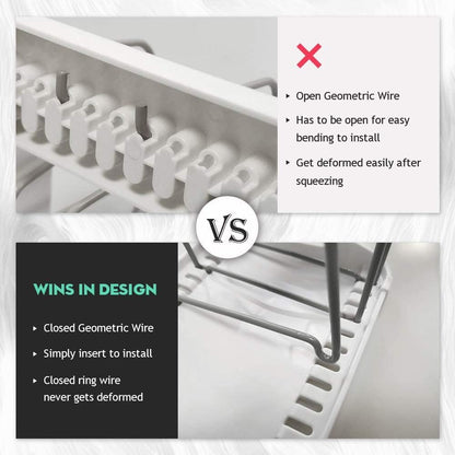 Adjustable Bakeware and Pot Lid Organizer Rack, Suitable for Cookware, Cake Molds, Cutting Boards, and Mats, Model GS02SS, Dimensions: 7.7'' Deep x 12.6'' to 21.5'' Wide