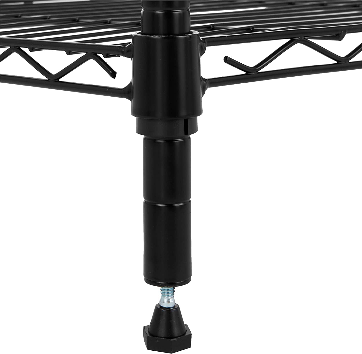 Height Adjustable 4-Shelf Metal Storage Unit with 640 Kg Capacity - Versatile Black Design for Home and Garage