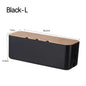 Elegant Bamboo Cable Management Box: Organize and Conceal Wires and Power Strips for a Clutter-Free Workspace