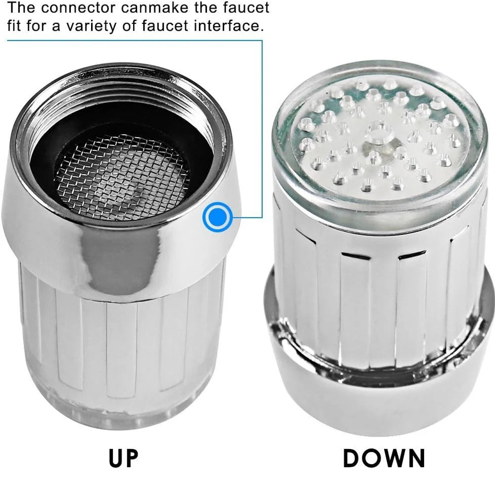Transform Your Water Experience with the 7-Color LED Faucet Aerator for Kitchen and Bathroom