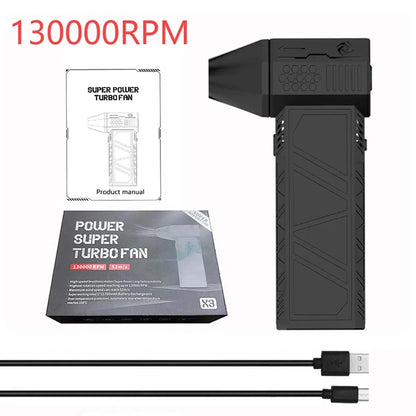 Caer Mini Turbo Jet Fan Electric Air Duster - High-Performance Cleaning Tool with Adjustable Speed Settings for Automobiles and Electronics