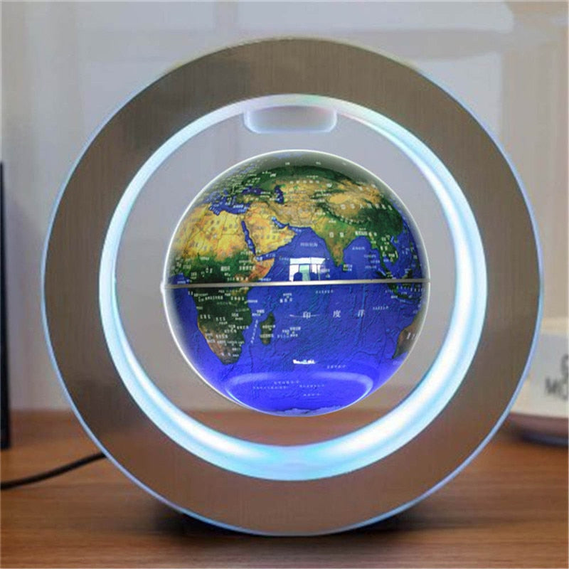 Magnetic Levitation LED Floating Globe Light - A Stunning World Map Display for Your Home