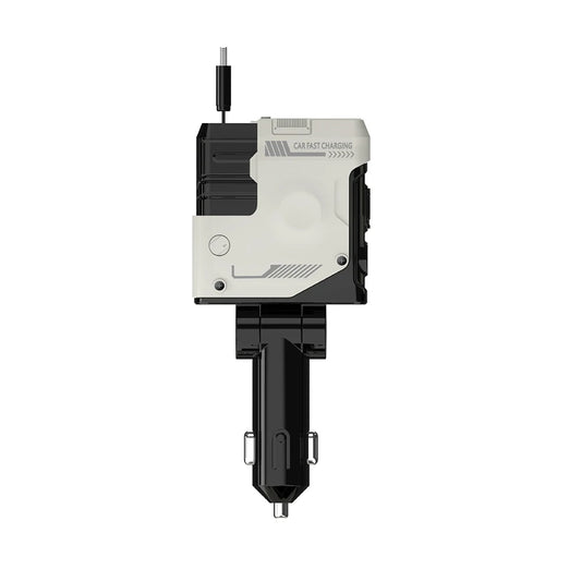 Ultimate 100W 4-in-1 Retractable Car Charger with USB PD Type C and iOS Cables for Fast and Efficient Charging