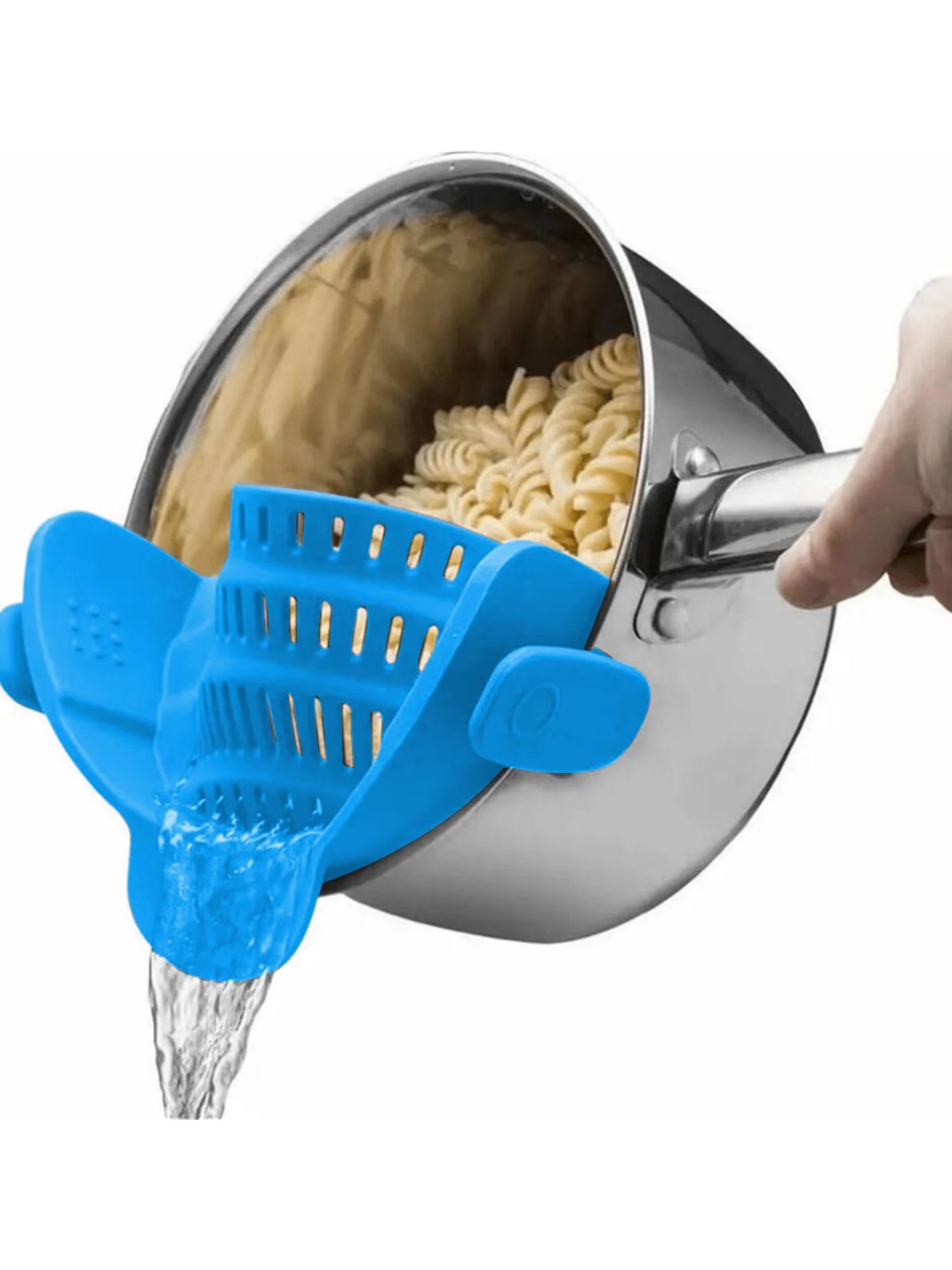 Versatile Adjustable Silicone Clip-On Strainer: The Essential Handheld Drainer for Effortless Cooking